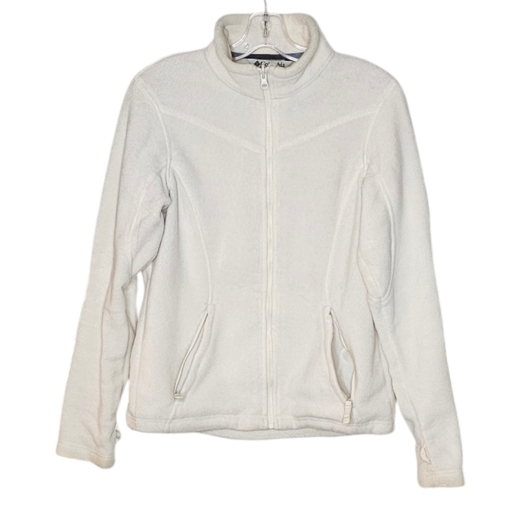 Columbia 3-in-1 Green Waterproof Ski Jacket Cream Fleece Inner Jacket womens med - Picture 8 of 16